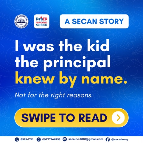 A SECAn Story carousel cover: I was the kid the principal knew by name, not for the right reasons, with a swipe to read button